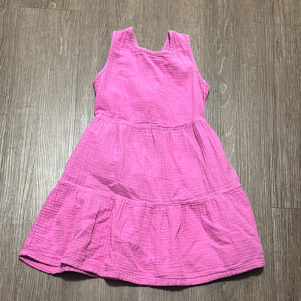 Pink Tiered Ruffled Halter Sundress